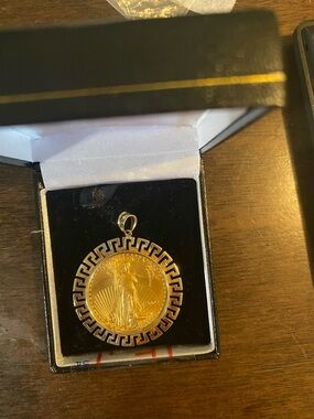 1 ounce gold coin American eagle pendant